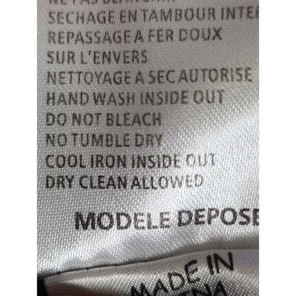 Maje silk women's little black black wrap dress Sz 1 French Whimsigoth Cocktail - Picture 5 of 8